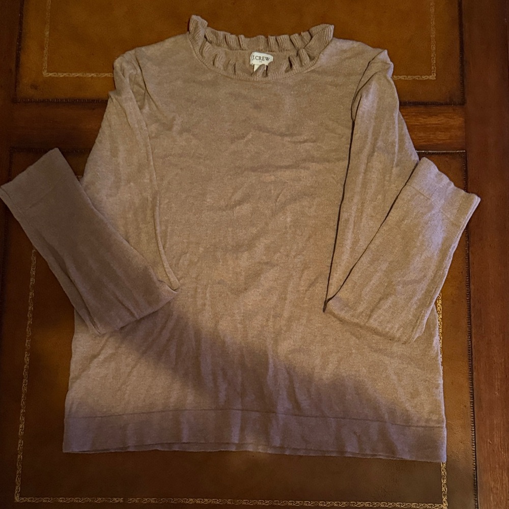 J. Crew Light Brown Cowl Neck Sweater